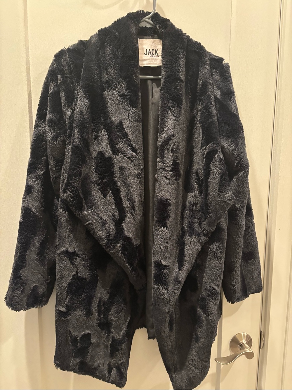 Jack by BB Dakota Plush Faux Fur Teddy Jacket - Black